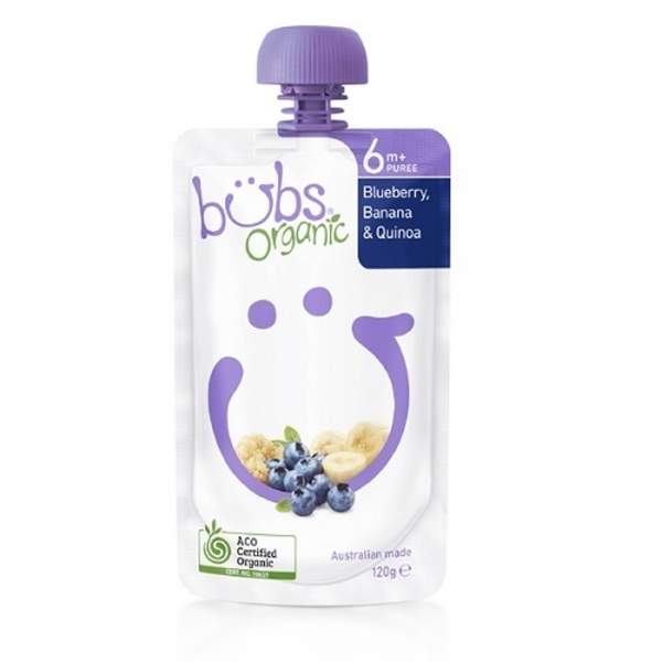 Bubs Organic Blueberry Banana & Quinoa 120g