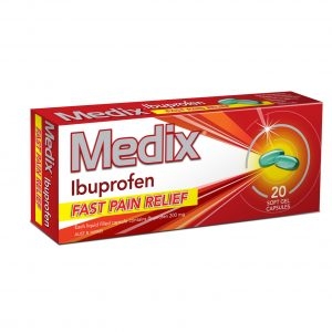 Medix Ibuprofen Soft Gel Capsules 20 Pack
