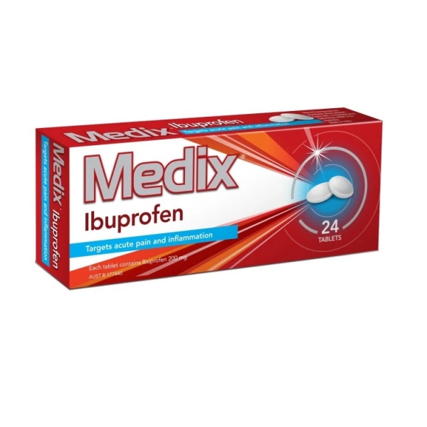 Medix Ibuprofen Caplets 24 Pack