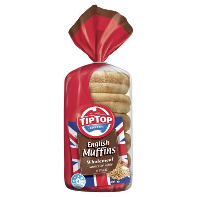 Tip Top Muffins Wholemeal 6 Pack 400g