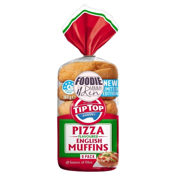 Tip Top Muffins English Pizza 6 Pack 360g