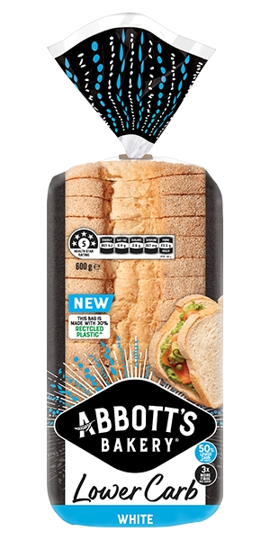 Abbott's Bakery Bread Lower Carb White 600g