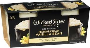Wicked Sister Rice Pudding Vanilla Bean 2 x 170g