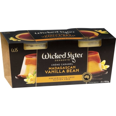 Wicked Sister Creme Caramel Vanilla Bean 2 x 150g