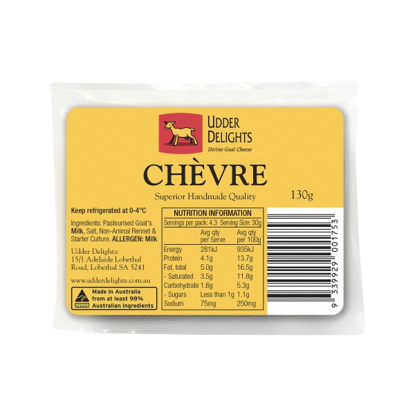 Udder Delights Chevre 130g
