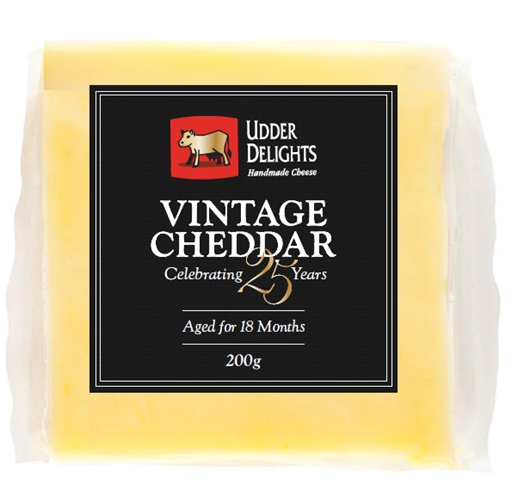 Udder Delights Vintage Cheddar 200g