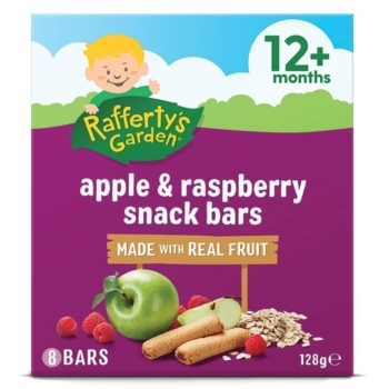 Rafferty's Garden Snack Bars Apple & Raspberry 12+ Months 128g