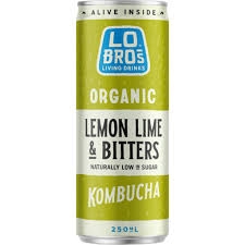 Lo Bros Kombucha Soda Lemon Lime & Bitters 250ml