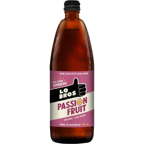 Lo Bros Kombucha Passionfruit 750ml