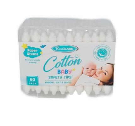 Real Care Baby Cotton Tips 60 Pack