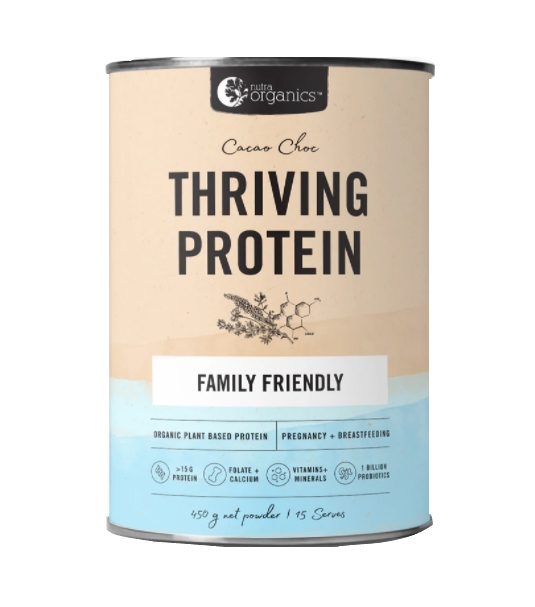 Nutra Organics Thriving Protein Cacoa Choc 450g (Wellbeing)