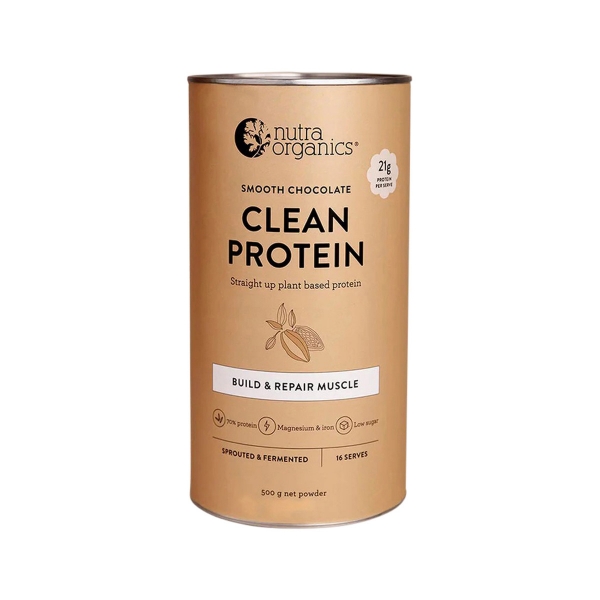 Nutra Organics Clean Protein Powder Smooth Chocolate 500g