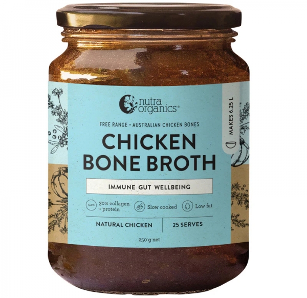 Nutra Organics Chicken Bone Broth Concentrate Natural 250g