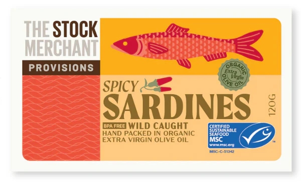 The Stock Merchant MSC Sardines Spicy In Extra Virgin Olive Oil 120g