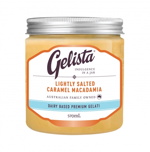 Gelista Lightly Salted Caramel Macadamia Gelati 570ml