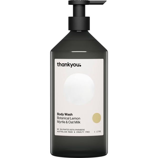 Thankyou Liquid Body Wash Lemon Myrtle & Oat Milk 1lt