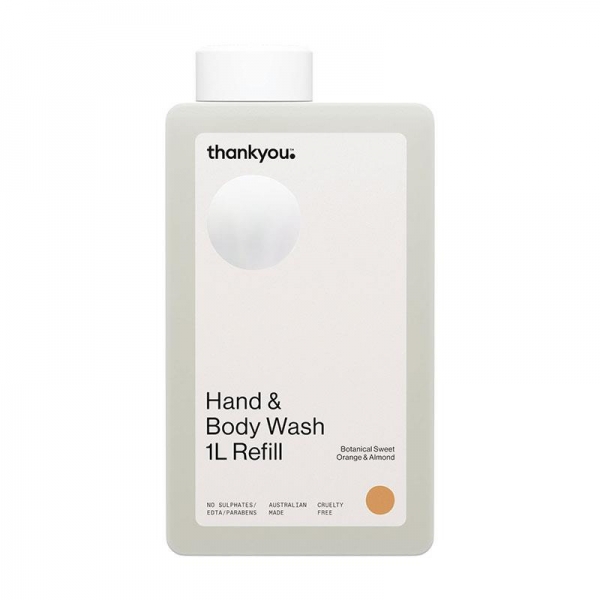Thankyou Liquid Hand & Body Wash Refill Orange & Almond 1lt