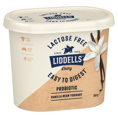 Liddells Lactose Free Yoghurt Vanilla 700g