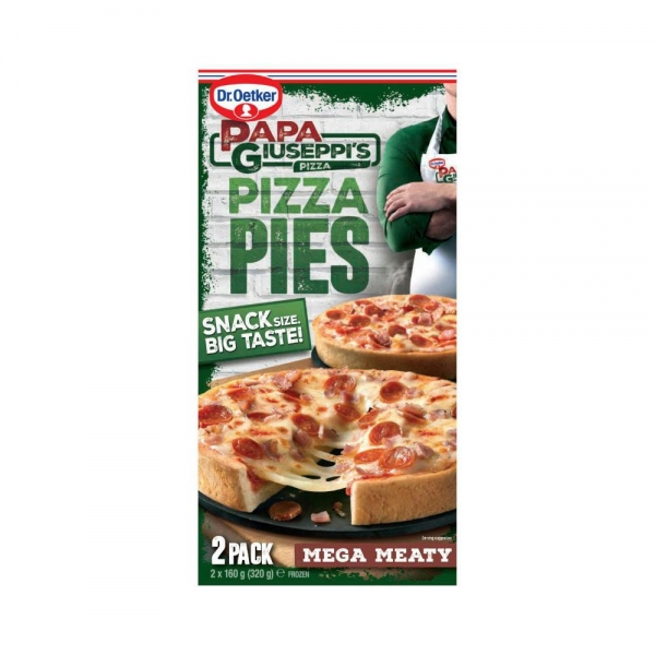 Dr Oetker Papa Giuseppi's Pizza Pies Mega Meaty 2 Pack 320g