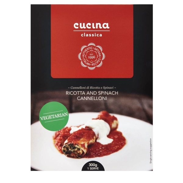 Cucina Classica Ricotta & Spinach Cannelloni 300g