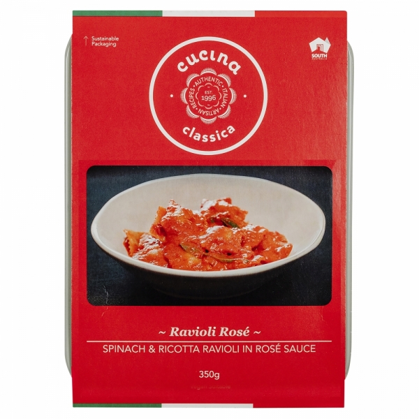 Cucina Classica Ricotta & Spinach Ravioli in Rose Sauce 350g