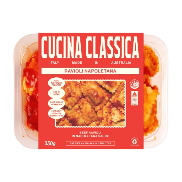 Cucina Classica Beef Ravioli in Napoletana Sauce 350g