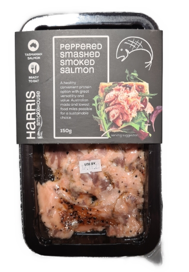 Harris Smashed Smoked Salmon Peppered 150g
