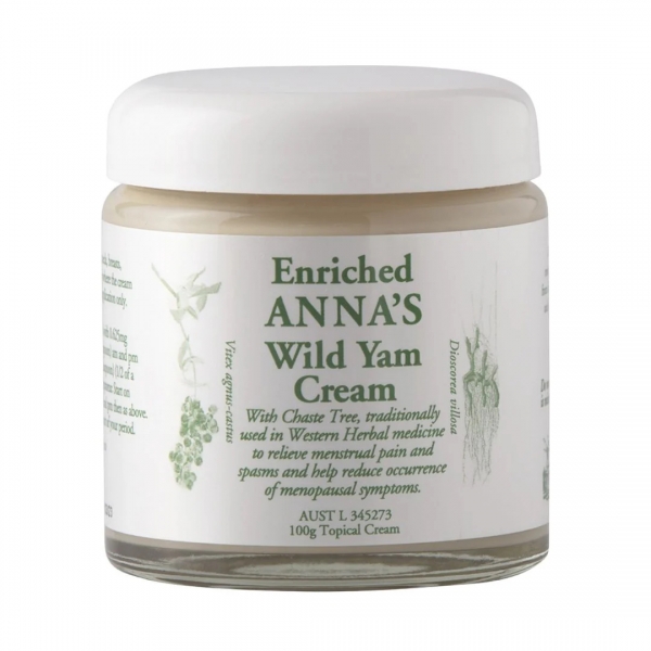 Anna's Wild Yam Cream Menstrual & Menopause Relief 100g