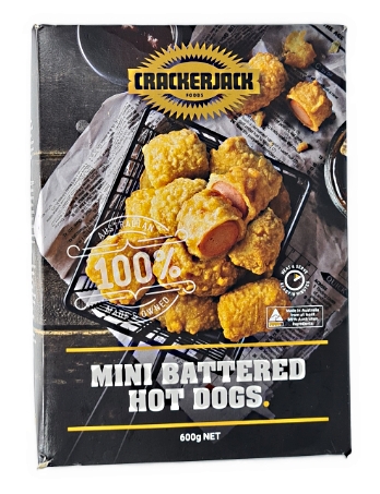 Crackerjack Mini Battered Hot Dogs 600g