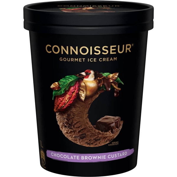 Connoisseur Ice Cream Chocolate Brownie Custard 1lt