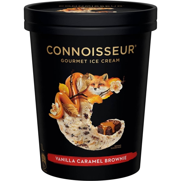 Connoisseur Ice Cream Vanilla Caramel Brownie 1lt