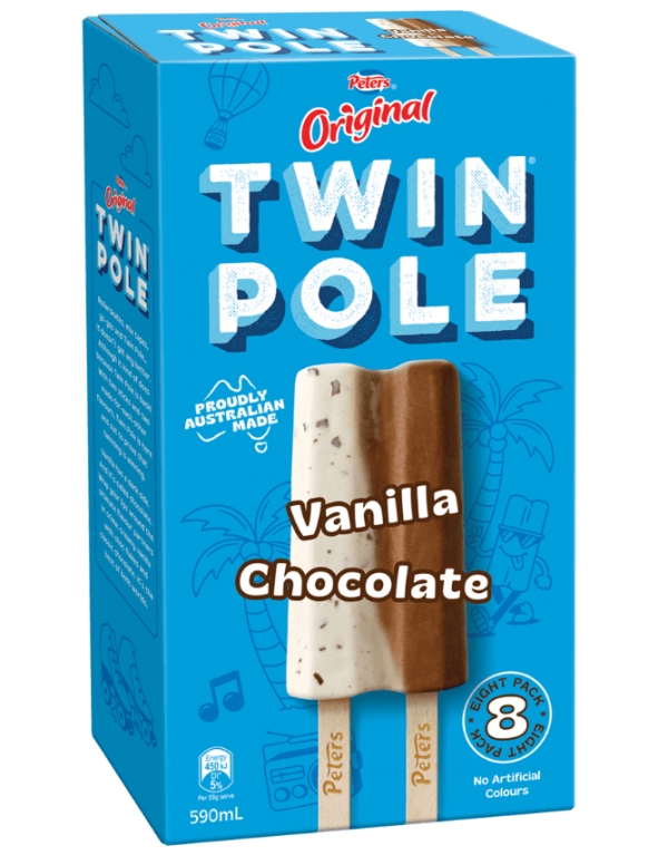 Peters Twin Pole Chocolate Vanilla 8 Pack 592g