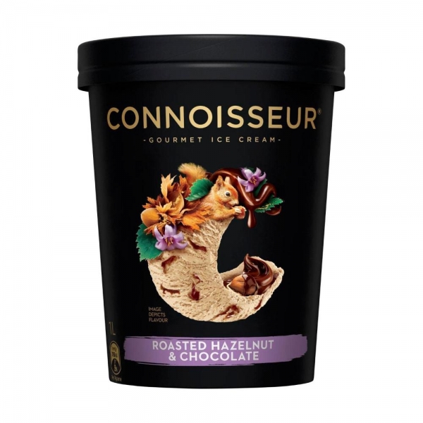 Connoisseur Ice Cream Roasted Hazelnut & Chocolate 1lt