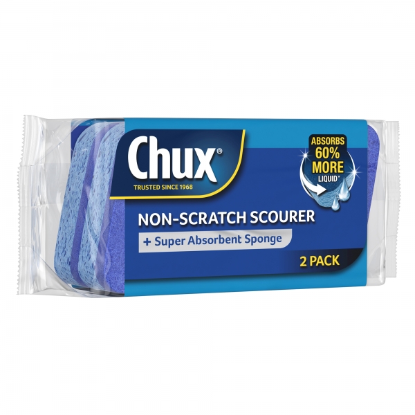 Chux Scourer Sponge Non Scratch 2 Pack