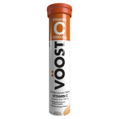 Voost Effervescent Tablets Vitamin C 1000mg Blood Orange Flavour 20 Pack