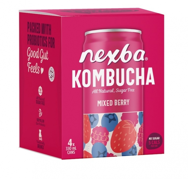 Nexba Kombucha Nixed Berry 4 x 330ml Cans