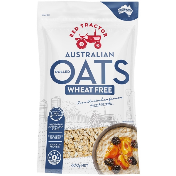 Red Tractor Australian Rolled Oats Wheat Free 600g
