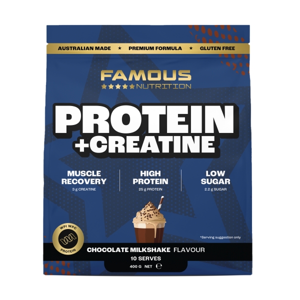 Famous Nutrition Protein + Creatine Powder Chocolate Milkshake 400g