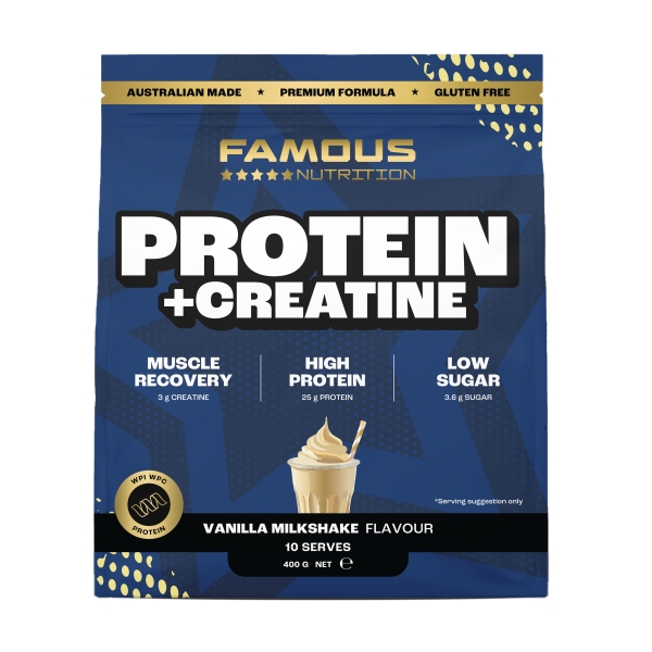 Famous Nutrition Protein + Creatine Powder Vanilla 400g