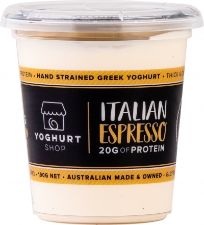 The Yoghurt Shop Yoghurt Italian Espresso 190g