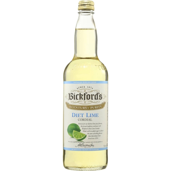 Bickford's Cordial Diet Lime 750ml