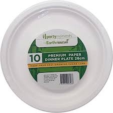 Party Moments Sugar Cane Round Dinner Plates 26cm 10 Pack