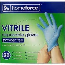 Homeforce Gloves Vitrile 20 Pack