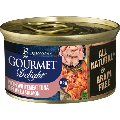 Gourmet Delights Cat Food White Meat Tuna & Flaked Salmon 85g