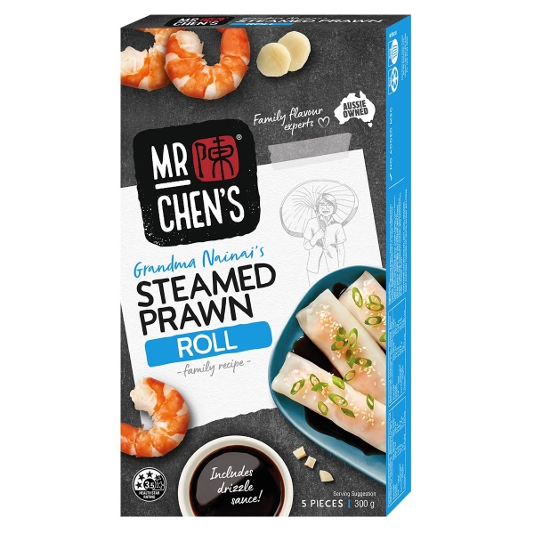 Mr Chen's Steamed Prawn Roll 5 Pack 300g