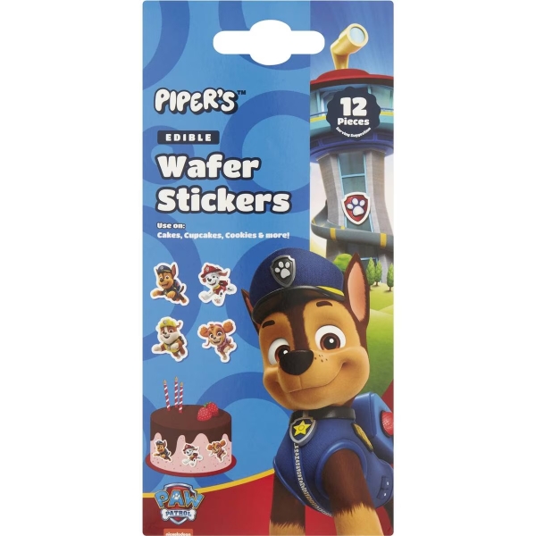 Piper's Disney Wafer Stickers Paw Patrol 12 Pack