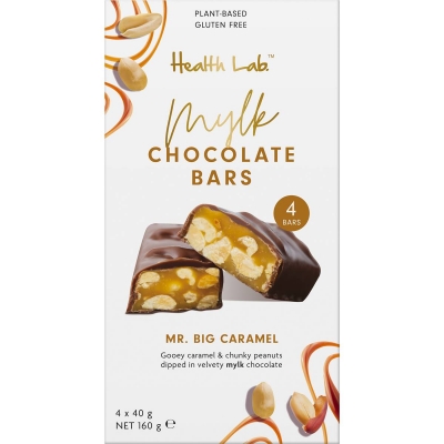 Health Lab Mylk Chocolate Bars Caramel 4 Pack 160g
