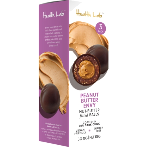 Health Lab Peanut Butter Envy Balls 3 Pack 120g