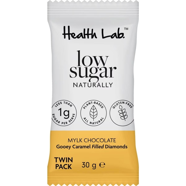 Health Lab Low Sugar Mylk Choc Caramel 2 Pack 30g