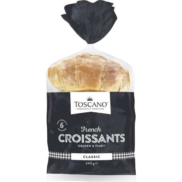 Toscano French Croissants 6 Pack 240g